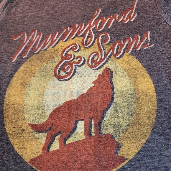 Next Level 2 Sided Mumford & Sons Heathered Gray Tshirt With Graphics Size Med - Picture 2 of 7